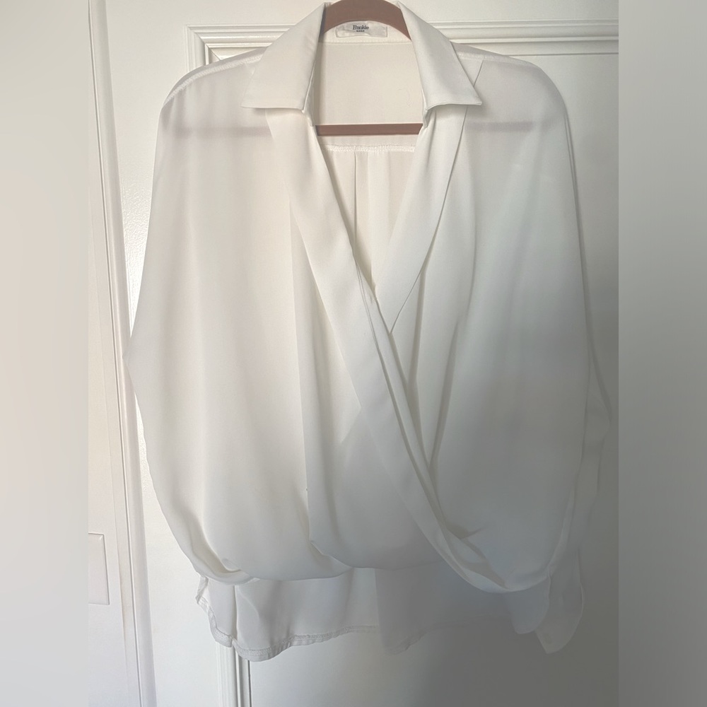 The Frankie Shop White Wrap Blouse